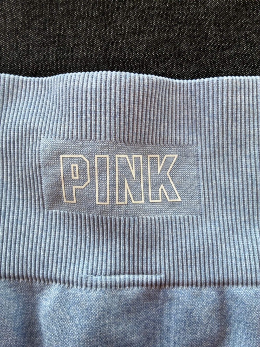 PINK Victoria's Secret Heathered Blue Seamless High-Waist Shorts